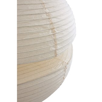 Duża lampa papierowa kula japandi beżowa Mela detal 02